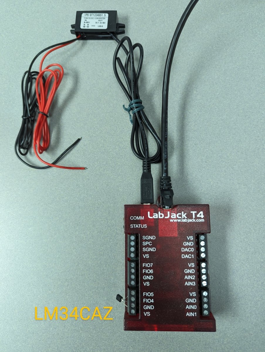 LM34CAZ Silicon Temperature Sensor - LabJack